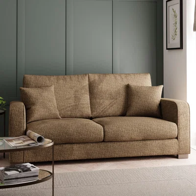 Dunelm Carson Chunky Chenille 3 Seater Sofa Chunky Chenille Caramel