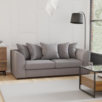 Dunelm Blake Soft Texture Fabric 3 Seater Sofa Grey