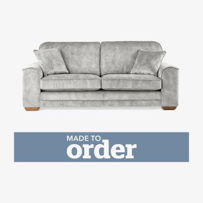 Dunelm Morello 3 Seater Sofa Slub Velvet Slub Velvet Cement