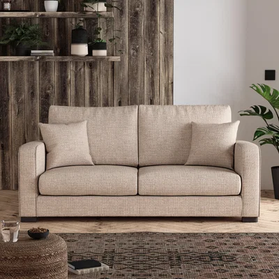 Dunelm Carson Chunky Multi Weave 3 Seater Sofa Beige
