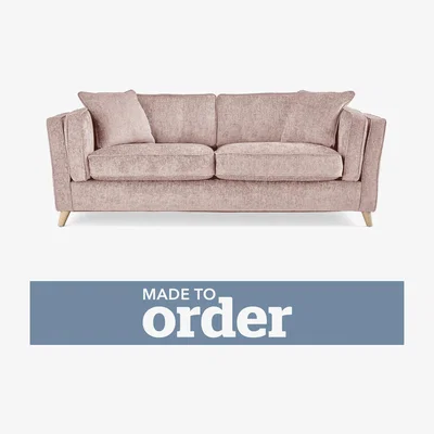 Dunelm Arabella 3 Seater Sofa Luxury Chenille Premium Chenille Rosewood