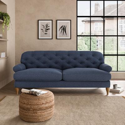 Dunelm Canterbury Woolly Marl 3 Seater Sofa Woolly Marl Navy