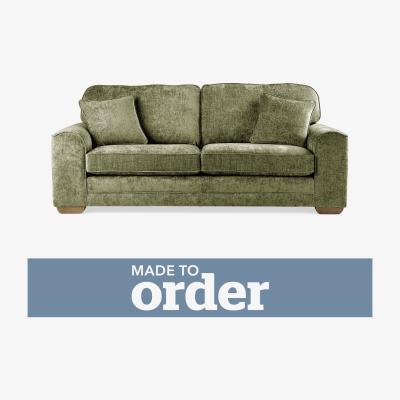 Dunelm Morello 3 Seater Sofa Luxury Chenille Premium Chenille Olive