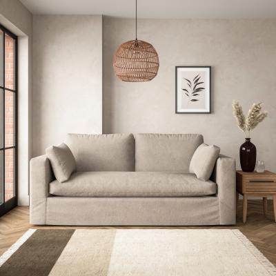 Dunelm Alnwick Soft Cotton 3 Seater Sofa Soft Cotton Chateau Grey