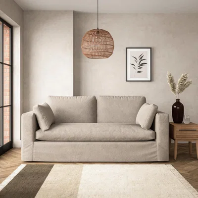 Dunelm Alnwick Soft Cotton 3 Seater Sofa Soft Cotton Chateau Grey