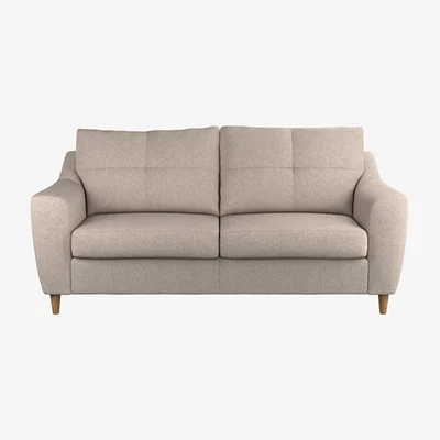 Dunelm Baxter Fabric 3 Seater Sofa Oatmeal