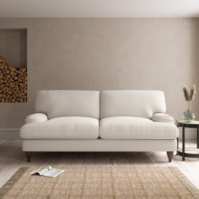 Dunelm Darwin Slub Cotton Blend 3 Seater Sofa Slub Cotton Sandstone