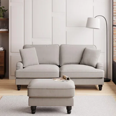 Dunelm Beatrice Boucle 3 Seater Sofa Light Grey