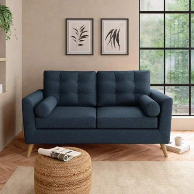 Dunelm Lewes Woolly Marl 3 Seater Sofa Woolly Marl Navy