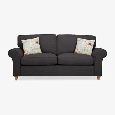 Dunelm Rosa 3 Seater Sofa Charcoal