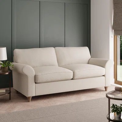 Dunelm Rosa Fabric 3 Seater Sofa Sand