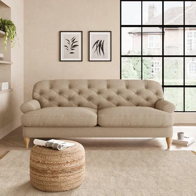 Dunelm Canterbury Cosy Marl 3 Seater Sofa Cosy Marl Camel