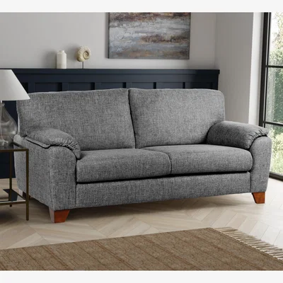 Dunelm Meyer Tonal Weave 3 Seater Sofa Grey
