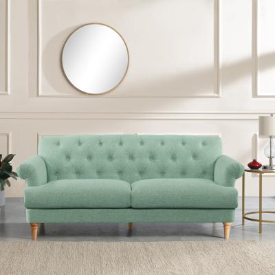 Dunelm Trance Fabric 3 Seater Sofa Seafoam (Blue)