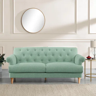 Dunelm Trance Fabric 3 Seater Sofa Seafoam (Blue)