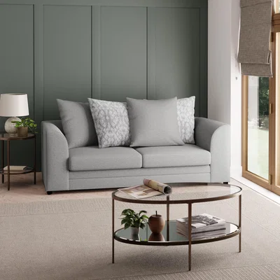 Dunelm Washington Chenille 3 Seater Sofa Grey