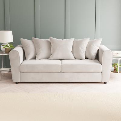 Dunelm Return - Blake Curved Arm Opulent Velvet 3 Seater Sofa, Champagne Opulent Velvet Champagne