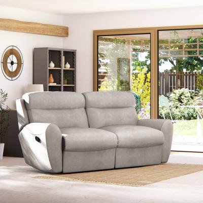 Dunelm Wareham 3 Seater Manual Recliner Sofa Grey Chenille