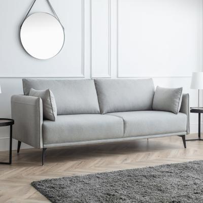 Dunelm Rohe Fabric 3 Seater Sofa Platinum