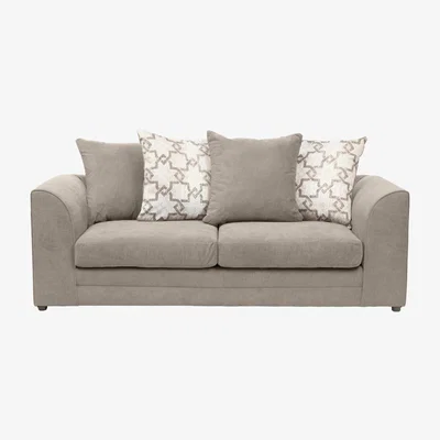 Dunelm Washington Fabric 3 Seater Sofa Stone