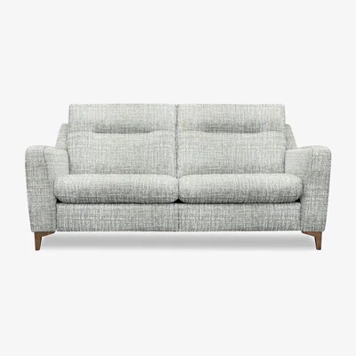 Furniture Village G Plan - Arlo 3 Seater Fabric Power Recliner Sofa - Shore Oatmeal with Walnut Feet