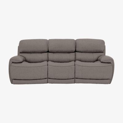 Furniture Village Relax Station Rocco 3 Seater Fabric Power Rocker Sofa with Headrests - Charcoal Gray