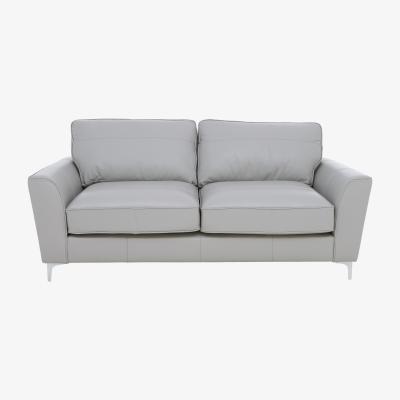Furniture Village Legend Classic Back 3 Seater Leather Sofa - Verona Grey