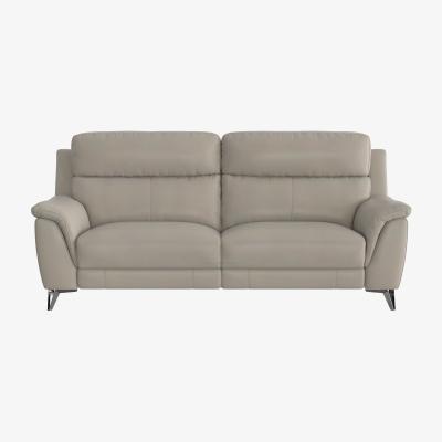 Furniture Village Contempo 3 Seater Leather Sofa - Grey