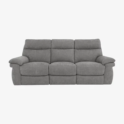 Furniture Village Comfort Story - Serene 3 Seater Fabric Power Recliner Sofa with Headrests - Haze