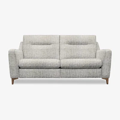 Furniture Village G Plan - Arlo 3 Seater Fabric Power Recliner Sofa - Shore Slate with Walnut Feet