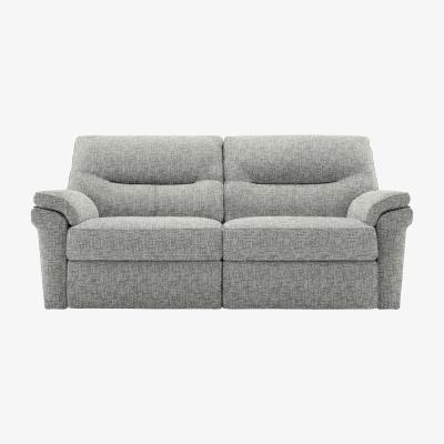 Furniture Village G Plan - Seattle 3 Seater Fabric Power Recliner Sofa with Power Lumbar - Remco Duck Egg