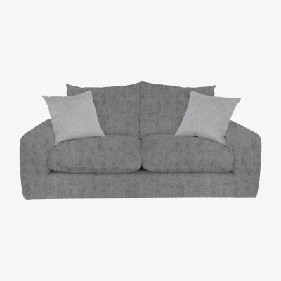 Furniture Village Boutique Pandora 3 Seater Fibre Fill Sofa - Denby Silver