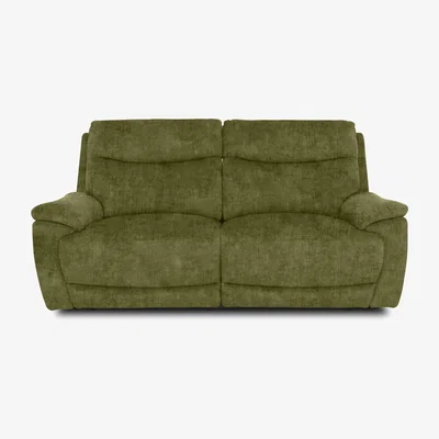 Furniture Village Sloane 3 Seater Fabric Power Recliner Sofa - Heritage Olive