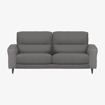 Furniture Village Axel 3 Seater NC Leather Sofa - Sleet