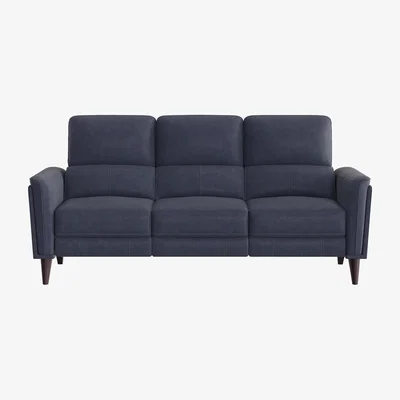 Furniture Village Compact Collection Klein 3 Seater Fabric Power Recliner Sofa with Telescopic Headrests - R23 Blue
