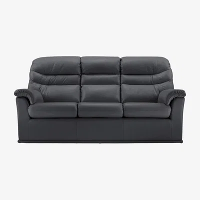 Furniture Village G Plan - Malvern 3 Seater Leather Sofa - No Recliner - Cambridge Petrol Blue