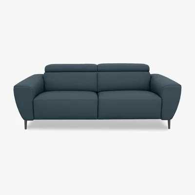Furniture Village Nicoletti Italia - Milano 3 Seater Leather Sofa - Dali Oceano