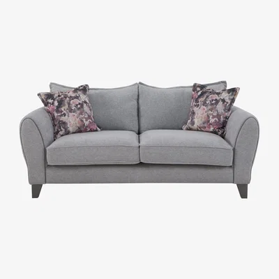 Furniture Village Fleur 3 Seater Fabric Sofa - Grey