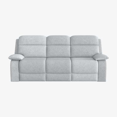 Furniture Village Moreno 3 Seater Fabric Power Recliner Sofa with Power Headrests - White