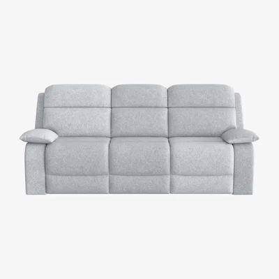 Furniture Village Moreno 3 Seater Fabric Power Recliner Sofa with Power Headrests - White