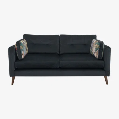 Furniture Village The Botanical Collection Verdosa 3 Seater Fabric Patterned Sofa - Only One Left! - Grey