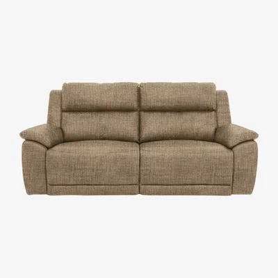 Furniture Village Utah 3 Seater Fabric Power Recliner Sofa with Headrests and Power Lumbar - Coco