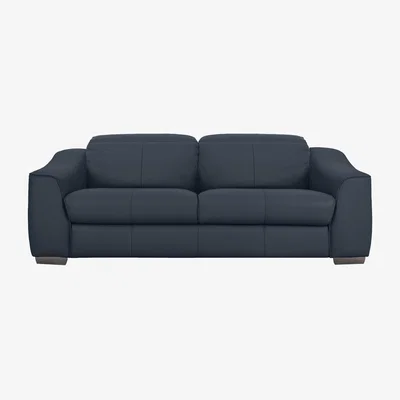 Furniture Village Xavier 3 Seater NC Leather Sofa - NC Ocean Blue