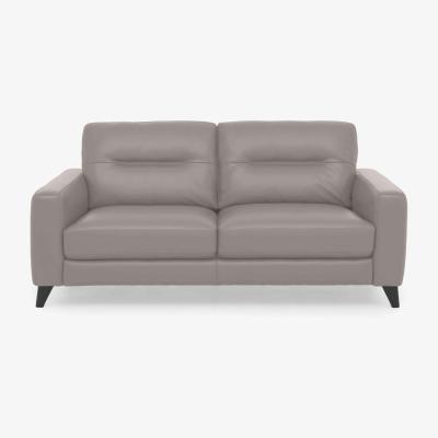 Furniture Village Jules 3 Seater BV Leather Sofa - Silver Grey