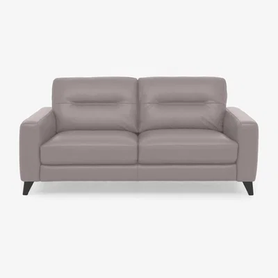 Furniture Village Jules 3 Seater BV Leather Sofa - Silver Grey
