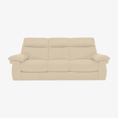 Furniture Village Comfort Story - Serene 3 Seater Leather Sofa - Bisque