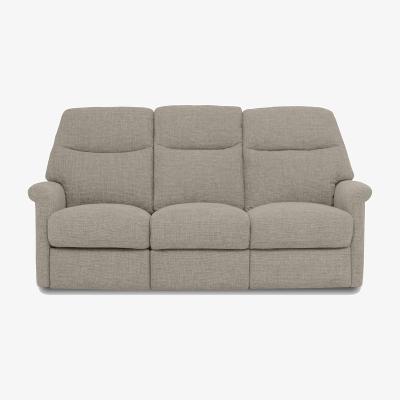 Furniture Village Compact Collection Lille 3 Seater Fabric Sofa with Power Recliner - Sand