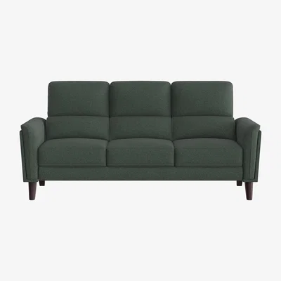 Furniture Village Compact Collection Klein 3 Seater Fabric Sofa - Moss Green
