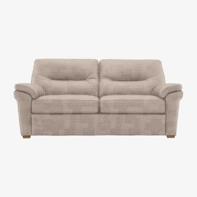 Furniture Village G Plan - Seattle 3 Seater Fabric Sofa with Wooden Feet - Faro Mist
