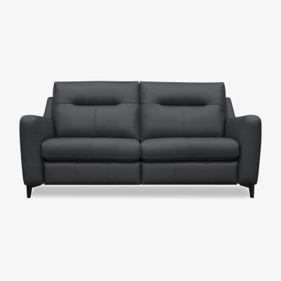 Furniture Village G Plan - Arlo 3 Seater Leather Power Recliner Sofa - Cambridge Pet Blue with Ebony Feet